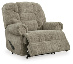 Taupe, recliner with footrest extended - 7