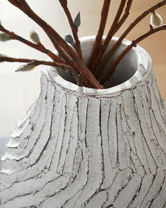 Distressed White 11.75-inch height vase, product view 3 - 3