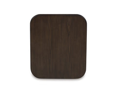 Warm Brown fluted end table with lower shelf, product view 4 - 4