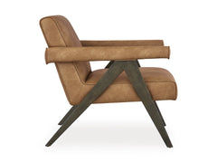 Caramel Solid Wood Leg Accent Chair, product view 3 - 3