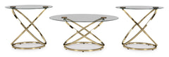 Champagne three-piece table set, product view 2 - 2