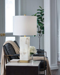 White/Gold Finish table lamp, product view 2 - 2