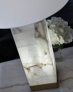White/Gold Finish table lamp, product view 3 - 3