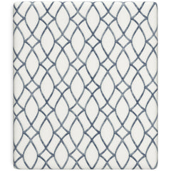 White/Blue California King, overhead full mattress product view - 3
