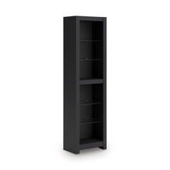 Black, complete pier shelving unit product view - 1