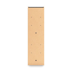 Black, complete pier shelving unit rear view - 3