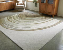 Ivory/Brown/Gray 8' x 10', room view; furniture excluded - 2