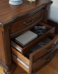 Brown, hidden pull-out tray detail - 3