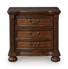 Brown, full front view of nightstand - 4