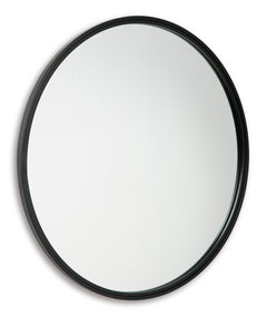 Black Brocky round mirror, product view 2 - 2