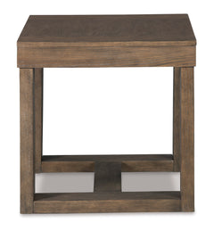 Gray Square End Table, product view 3 - 3