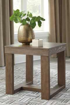 Gray Square End Table, product view 4 - 4