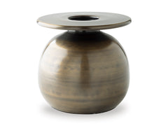 Antique Brass Finish 11.38-inch height vase, product view 2 - 2