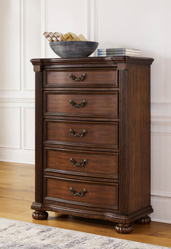 Brown, chest in room setting - 5