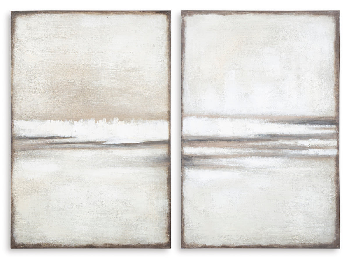 Tan/Brown Two-Piece Wall Art Set, full product view