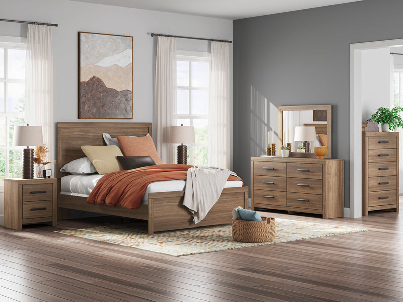 Wood-Grain Panel Bedroom Furniture Collection