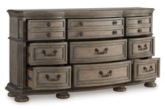Light Brown, dresser with drawers open - 2