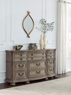 Light Brown, dresser in room setting - 5