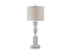 Antique White table lamp, full product view - 1