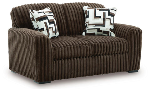 Jumbo Corduroy Loveseat in Chocolate, Gunmetal or Onyx