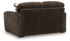 Chocolate, complete loveseat, rear view - 4