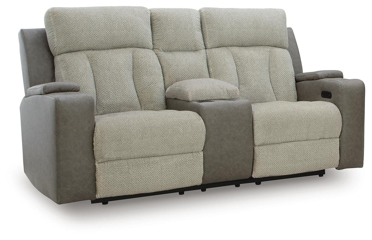Sisal, complete power loveseat angled view