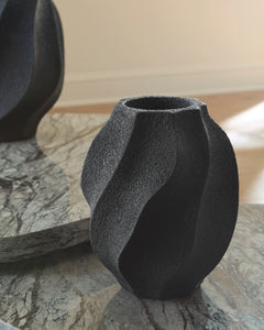 Black 16.63-inch height vase, full product view - 5