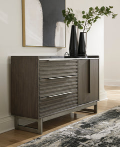 Grayish Brown/White, dresser in room setting - 5