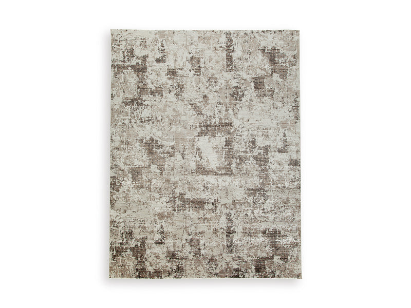 Neutral Mottled Abstract Woven Rug