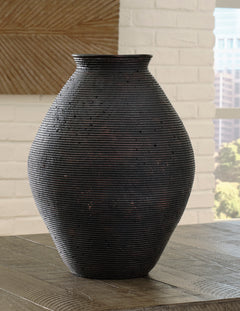 Antique Brown 17-inch height vase, full product view - 5