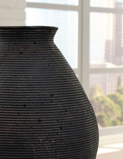 Antique Brown 17-inch height vase, product view 3 - 7