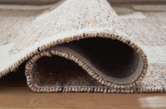 Beige/Brown 61.13" x 83", rolled rug backing detail - 8