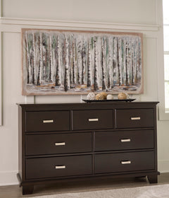 Dark Brown, dresser in room setting - 5