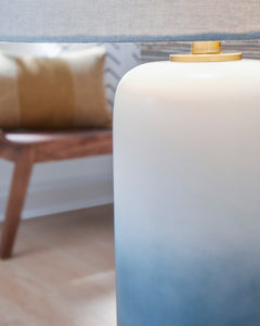 White/Teal table lamp, product view 3 - 3