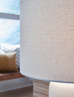 White/Teal table lamp, product view 4 - 4