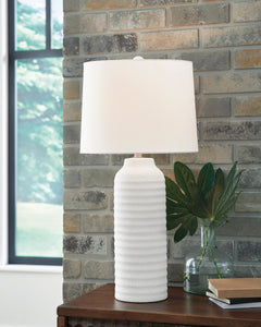 White table lamp pair, product view 3 - 3