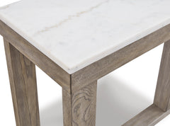 Brown/Ivory Marble-Top Console Table, product view 5 - 5