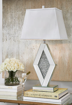 Silver Finish table lamp, product view 2 - 2