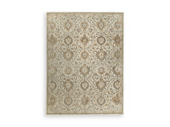 Ivory/Taupe/Camel 108" x 144", complete rug product view - 1