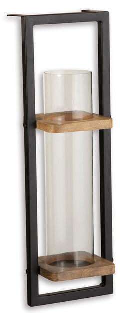 Natural/Black wall candle holder, product view 2 - 2