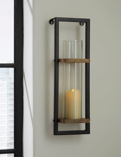Natural/Black wall candle holder, product view 3 - 3
