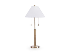 Gold Finish table lamp, full product view - 1