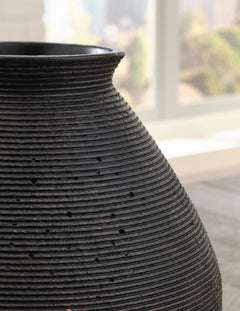 Antique Brown 12-inch height vase, product view 3 - 3