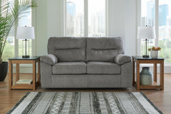 Mineral, glider loveseat in room setting - 2