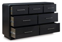 Black, dresser with drawers open - 2