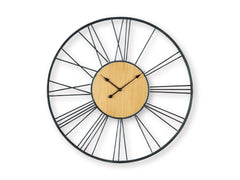 Black/Natural Brockett wall clock, product view 2 - 2