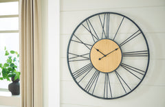 Black/Natural Brockett wall clock, product view 5 - 5