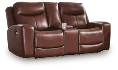 Mahogany, complete loveseat closed angle view - 5