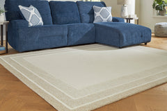 Ivory/Tan 92.5" x 116.75", room view; furniture excluded - 6