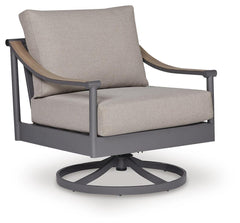 Gray, full swivel rocker chair angled view - 1